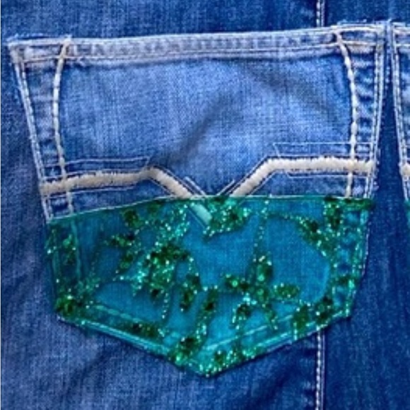 Women’s blue-jean shiny apron - Picture 5 of 5